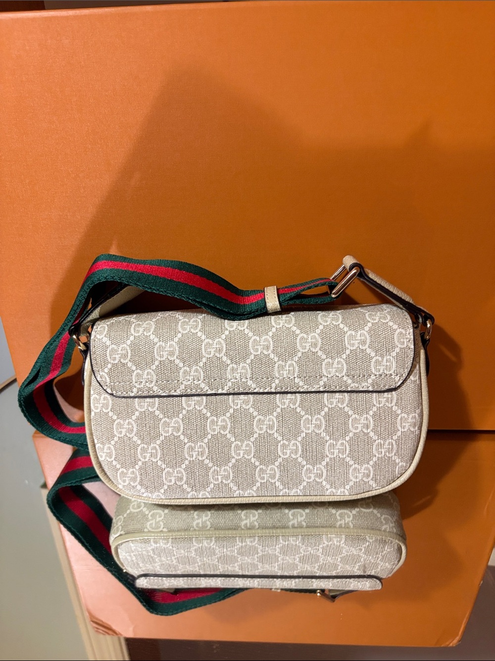 Gucci ophidia pochette in beige and oatmeal supreme - Picture 4 of 11